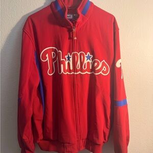Philedalphia Phillies Baseball Jacket - Majestic (Red) Size L